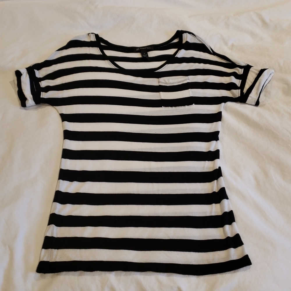 black and white striped shirt